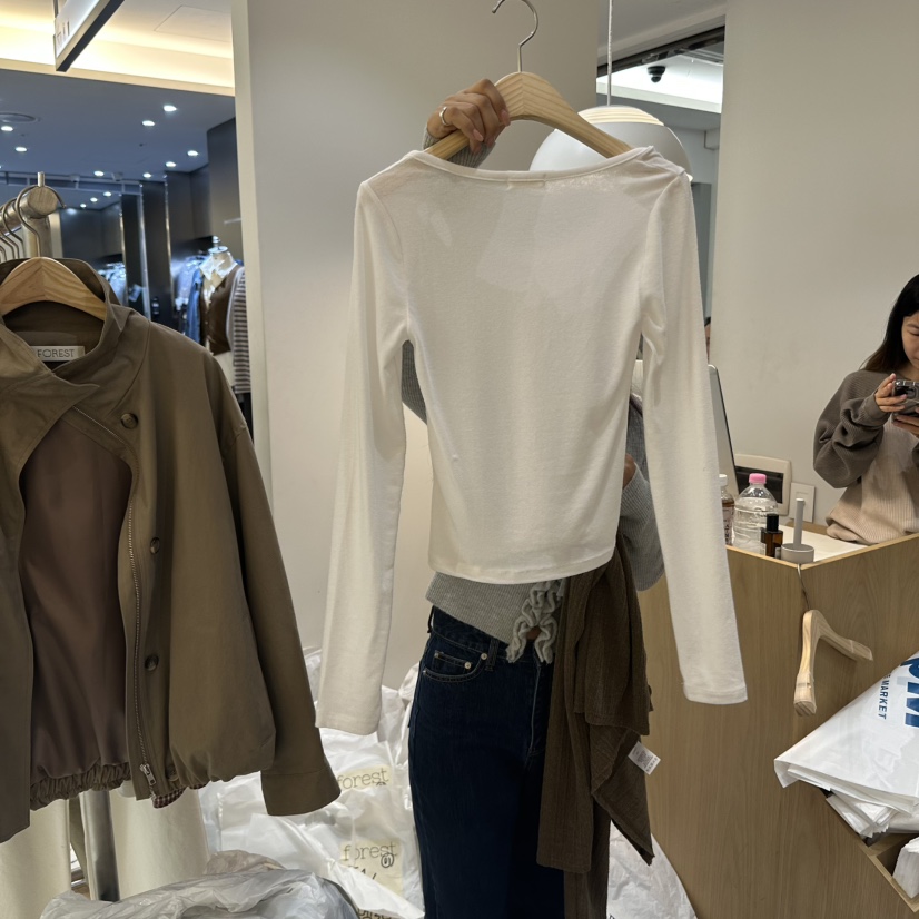 FOREST東大門㊣實拍女士新品職業休閑推薦人氣時尚熱賣長袖T恤FOREST長袖T恤