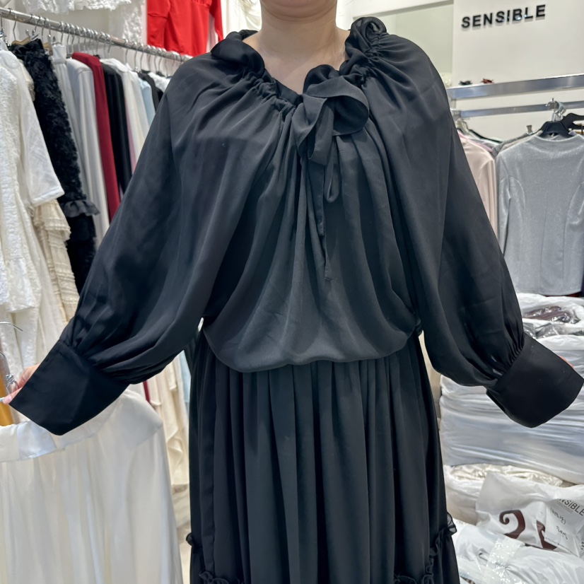 SENSIBLE-S東大門㊣代購女裝新款職業推薦25秋冬襯衫蕾絲衫褶皺SENSIBLE襯衫/蕾絲衫圖色3