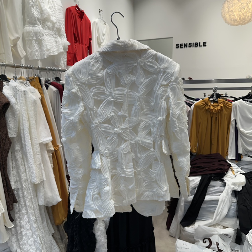 SENSIBLE-S東大門㊣代購女士新款25秋冬職業時尚夾克刺繡披肩SENSIBLE夾克