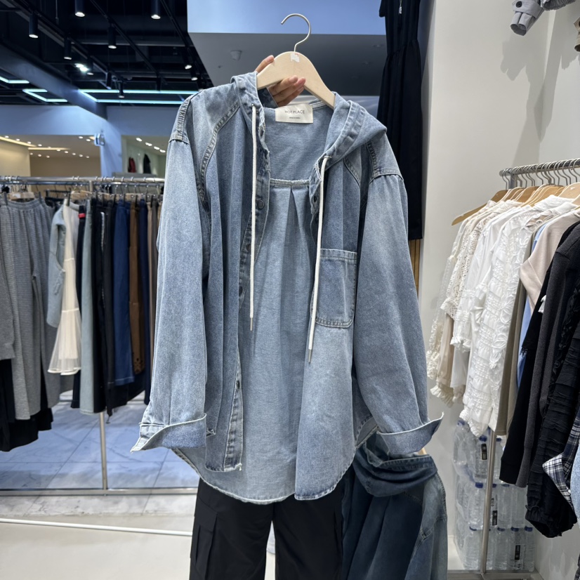HOT PLACE東大門㊣直郵女裝新品休閑真品時尚夾克口袋連帽HOT PLACE/DREAM GIRIS夾克圖色2