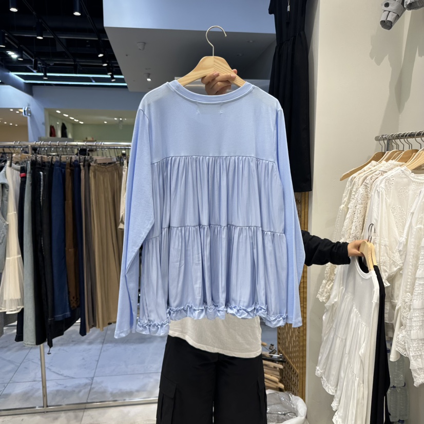 HOT PLACE東大門㊣實拍女士新品熱賣休閑推薦25秋冬長袖T恤HOT PLACE/DREAM GIRIS長袖T恤
