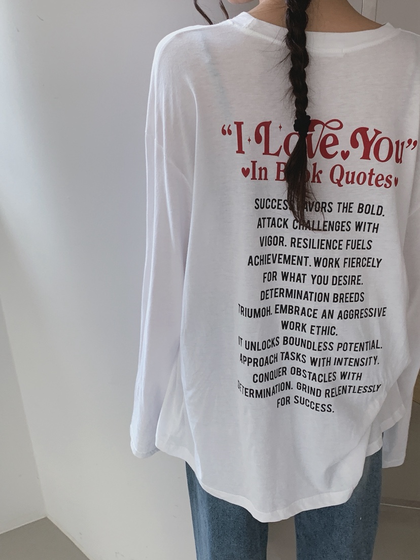 LIVE AID-P東大門㊣實拍女士新品真品時尚25秋冬人氣長袖T恤LIVE AID-P長袖T恤