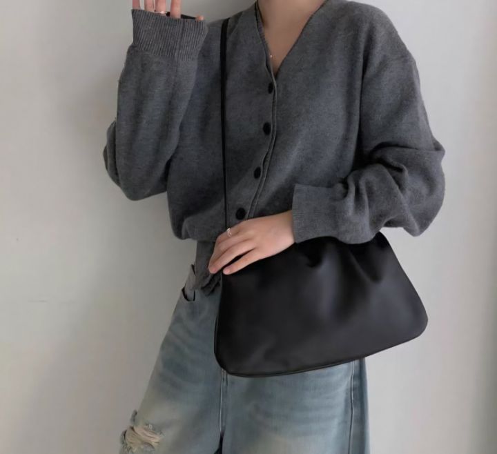 TROUVAILLE東大門㊣直郵女裝新品休閑推薦真品單肩斜跨包羊皮TROUVAILLE單肩/斜跨包