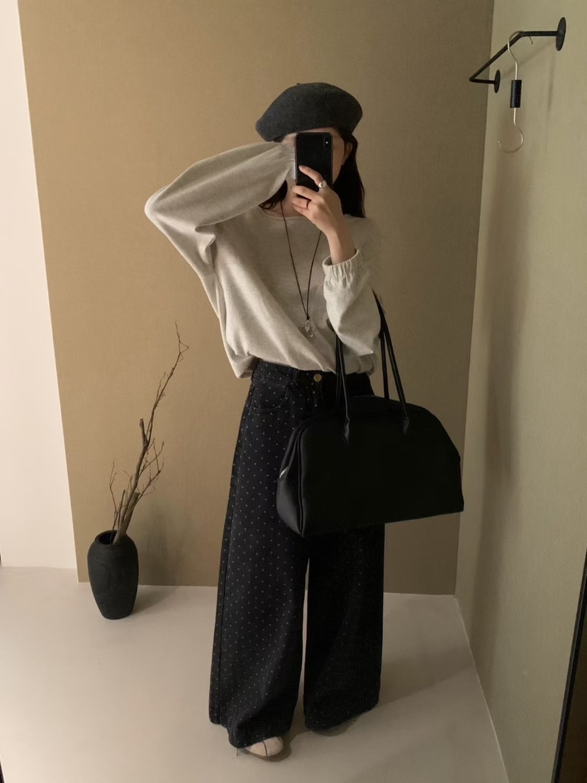 MILK TEA韓國代購㊣女士新品真品25秋冬休閑推薦熱賣牛仔褲MILK TEA牛仔褲