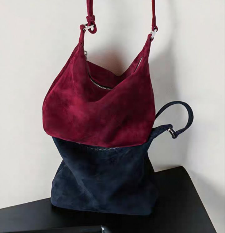 TROUVAILLE東大門㊣代購女士新款休閑單肩斜跨包絨面革牛皮TROUVAILLE單肩/斜跨包