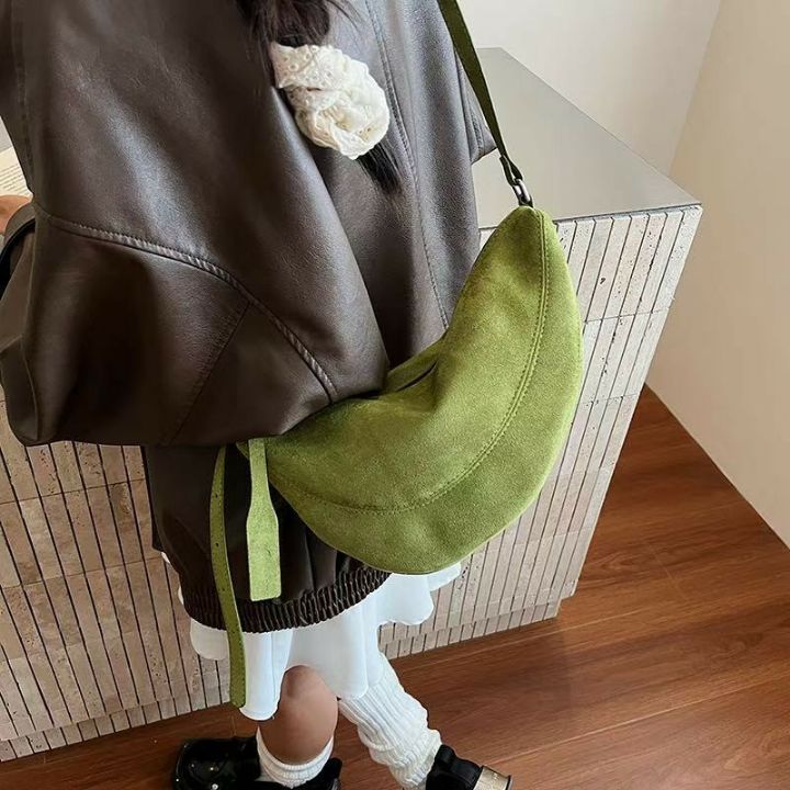 TROUVAILLE東大門㊣代購女士新品時尚25秋冬單肩斜跨包絨面革TROUVAILLE單肩/斜跨包