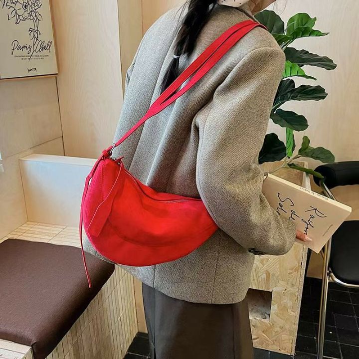 TROUVAILLE東大門㊣代購女士新品時尚25秋冬單肩斜跨包絨面革TROUVAILLE單肩/斜跨包