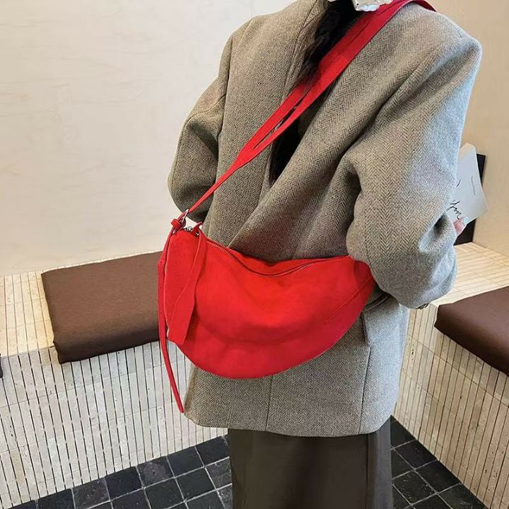 TROUVAILLE東大門㊣代購女士新品時尚25秋冬單肩斜跨包絨面革TROUVAILLE單肩/斜跨包