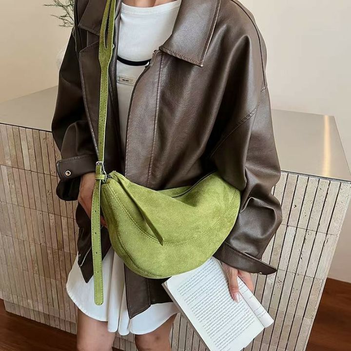 TROUVAILLE東大門㊣代購女士新品時尚25秋冬單肩斜跨包絨面革TROUVAILLE單肩/斜跨包圖色5