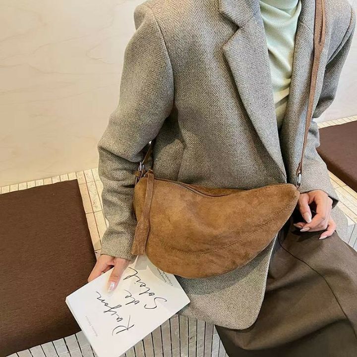 TROUVAILLE東大門㊣代購女士新品時尚25秋冬單肩斜跨包絨面革TROUVAILLE單肩/斜跨包圖色6