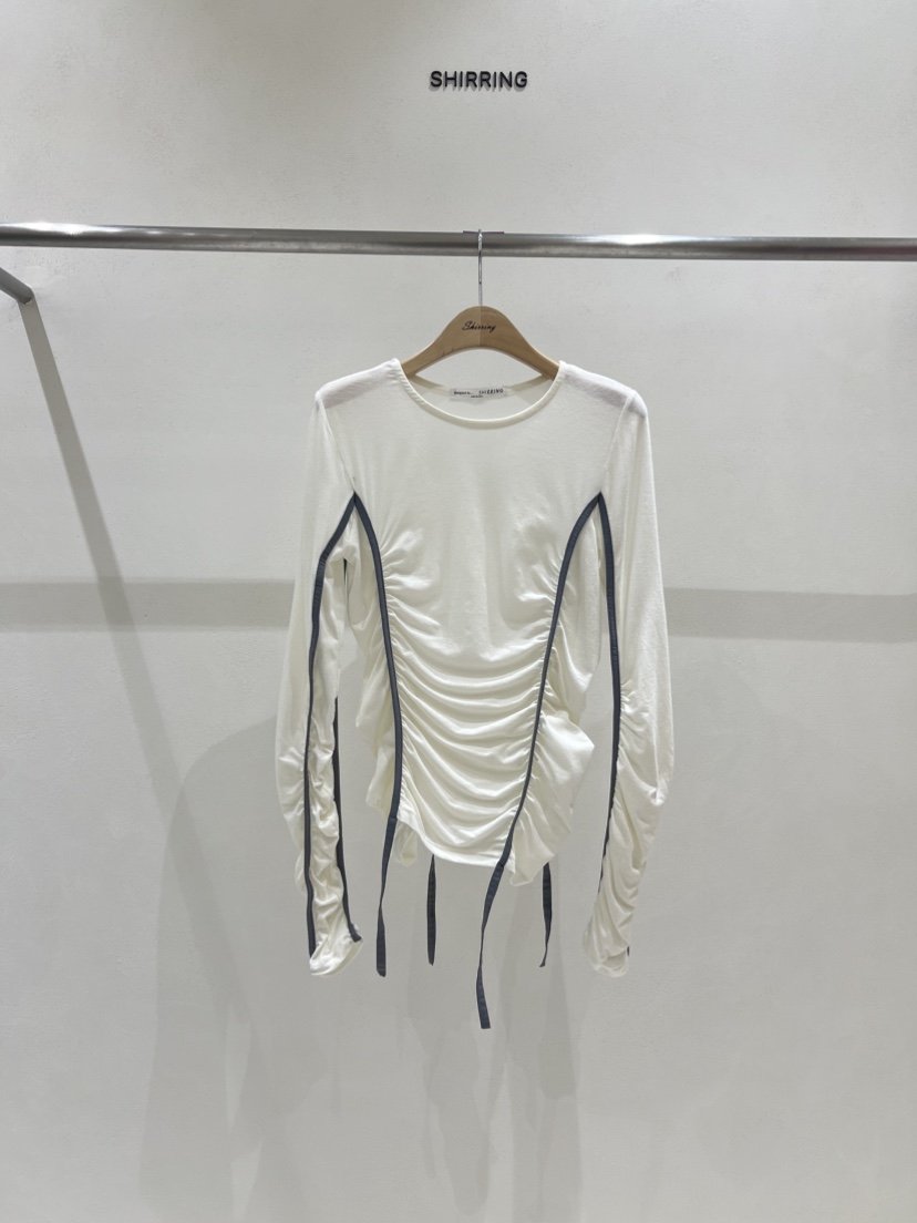SHIRRING韓國直郵㊣女士新款時尚熱賣休閑推薦人氣真品長袖T恤SHIRRING長袖T恤圖色2