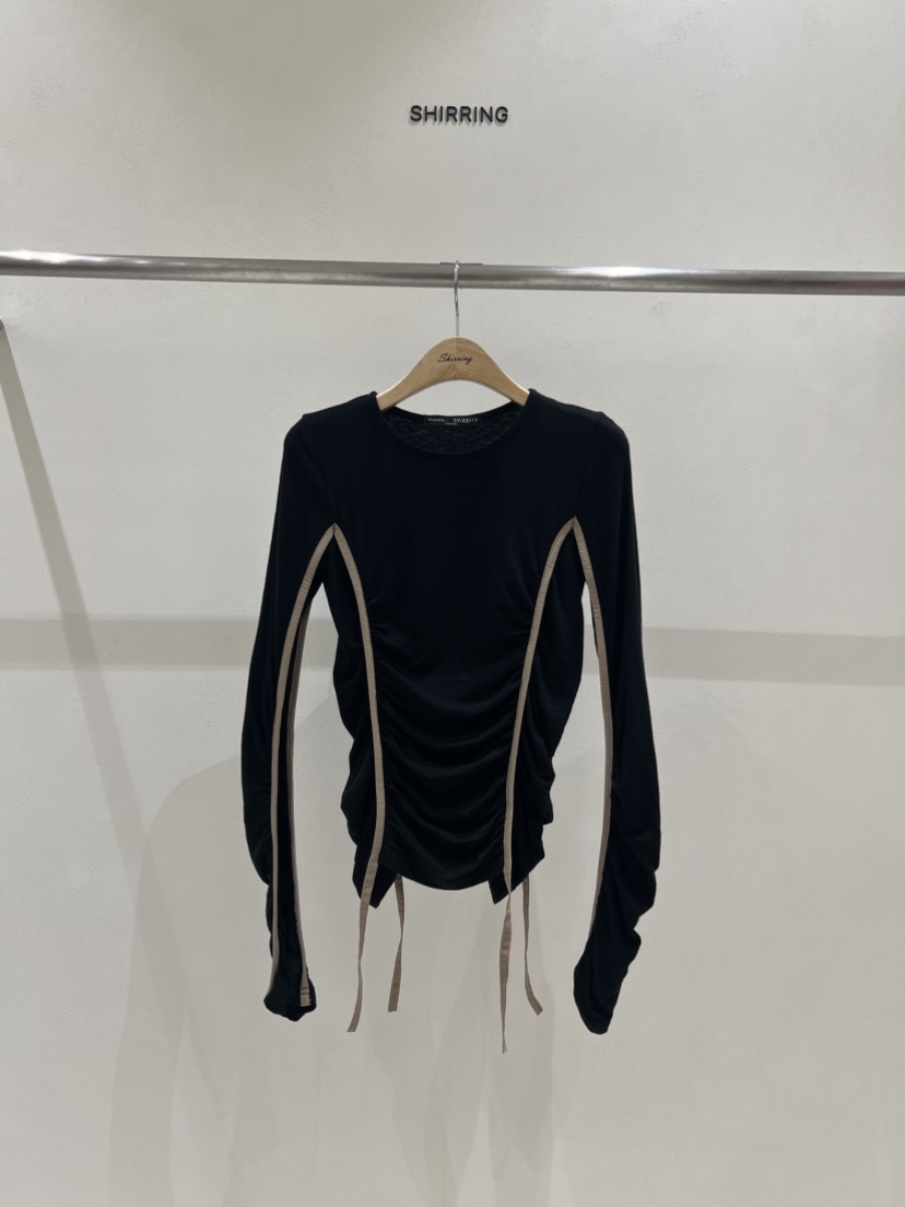 SHIRRING韓國直郵㊣女士新款時尚熱賣休閑推薦人氣真品長袖T恤SHIRRING長袖T恤圖色4