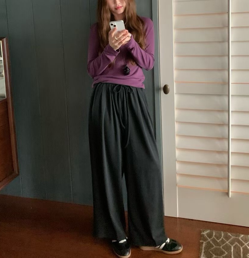 MILK TEA東大門㊣實拍女士新款推薦人氣25秋冬時尚熱賣休閑褲MILK TEA休閑褲