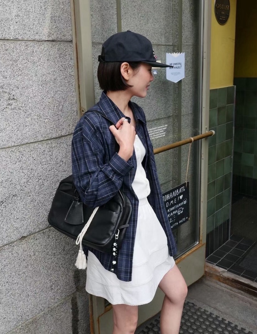 MILK TEA東大門㊣代購女裝新品職業推薦時尚襯衫蕾絲衫格子MILK TEA襯衫/蕾絲衫