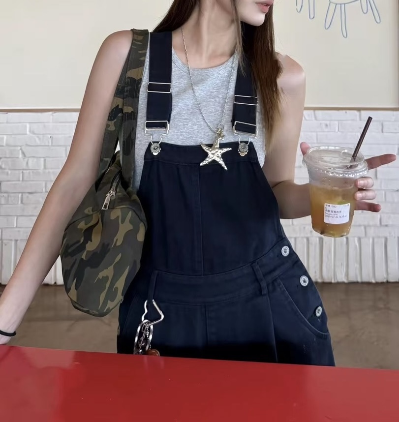 MILK TEA韓國直郵㊣女士新品人氣職業時尚25秋冬推薦背帶褲MILK TEA背帶褲