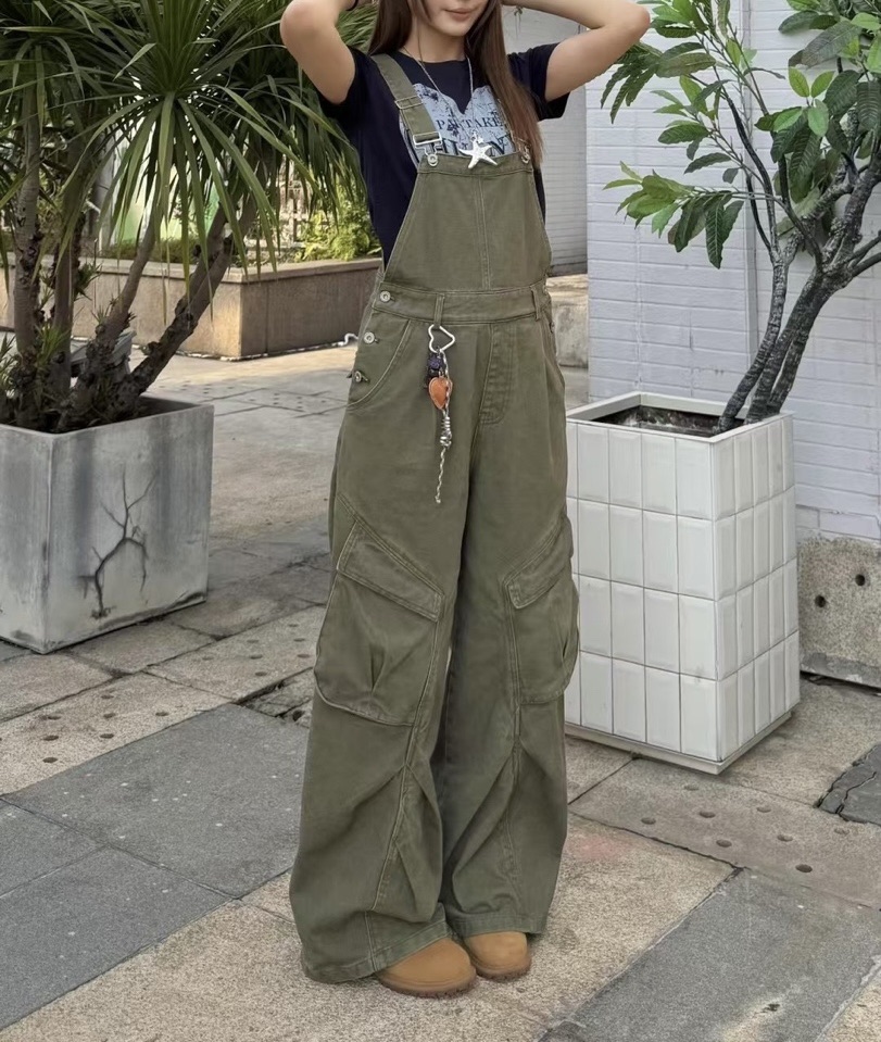 MILK TEA韓國直郵㊣女士新品人氣職業時尚25秋冬推薦背帶褲MILK TEA背帶褲