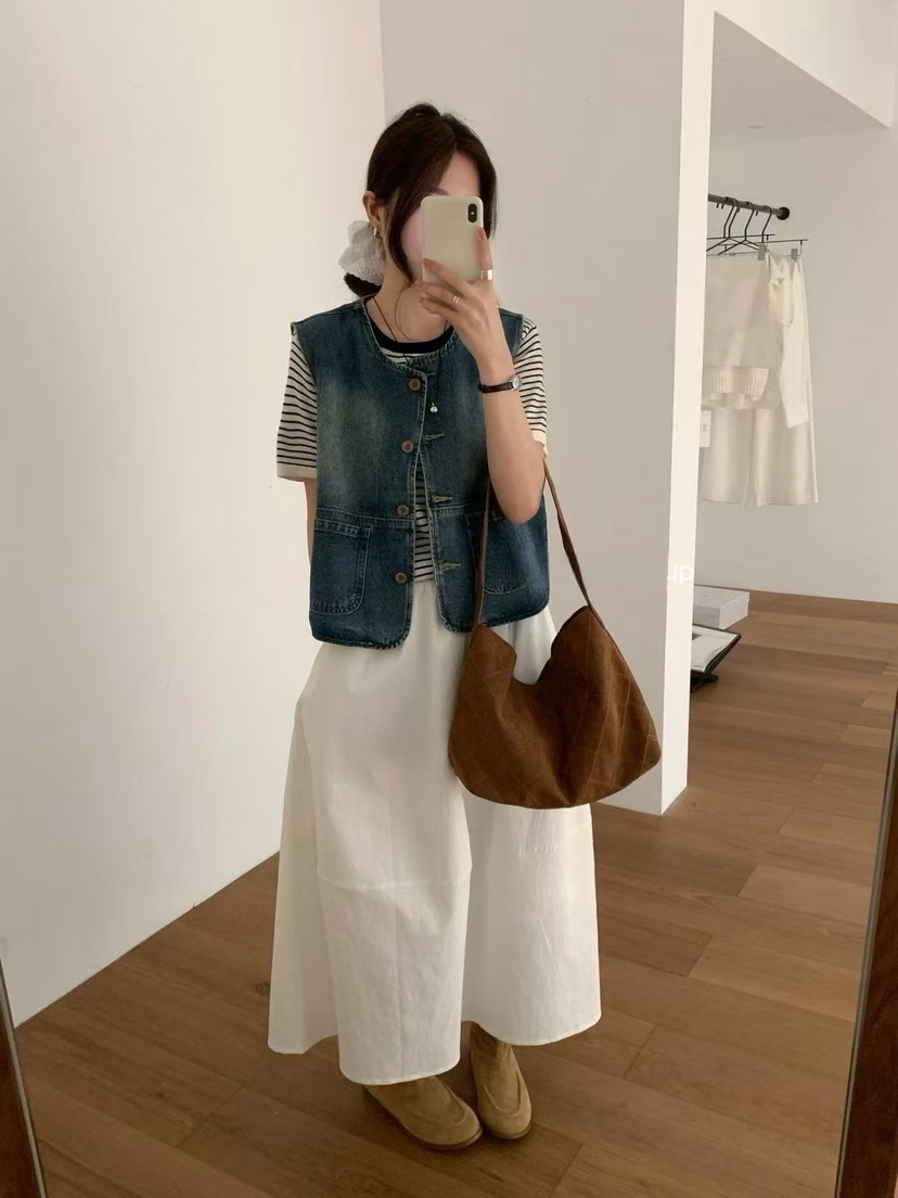 MILK TEA韓國直郵㊣女裝新款職業休閑推薦時尚25秋冬真品馬甲MILK TEA馬甲