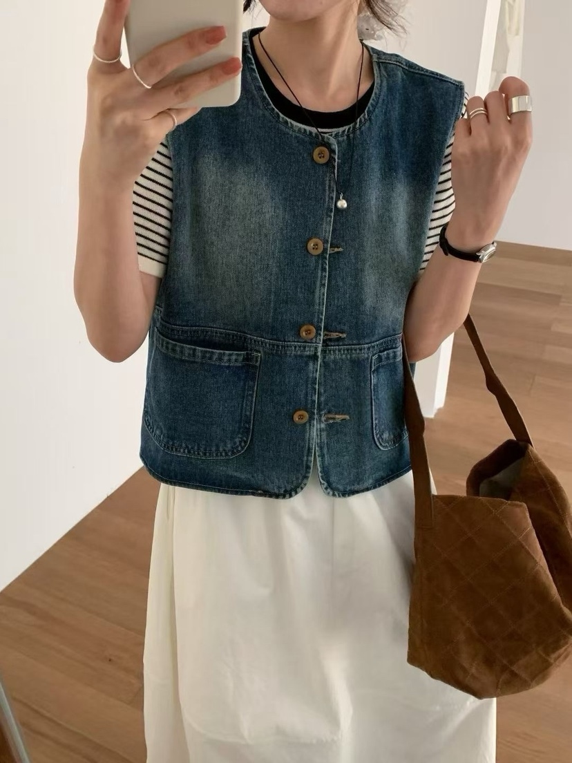 MILK TEA韓國直郵㊣女裝新款職業休閑推薦時尚25秋冬真品馬甲MILK TEA馬甲
