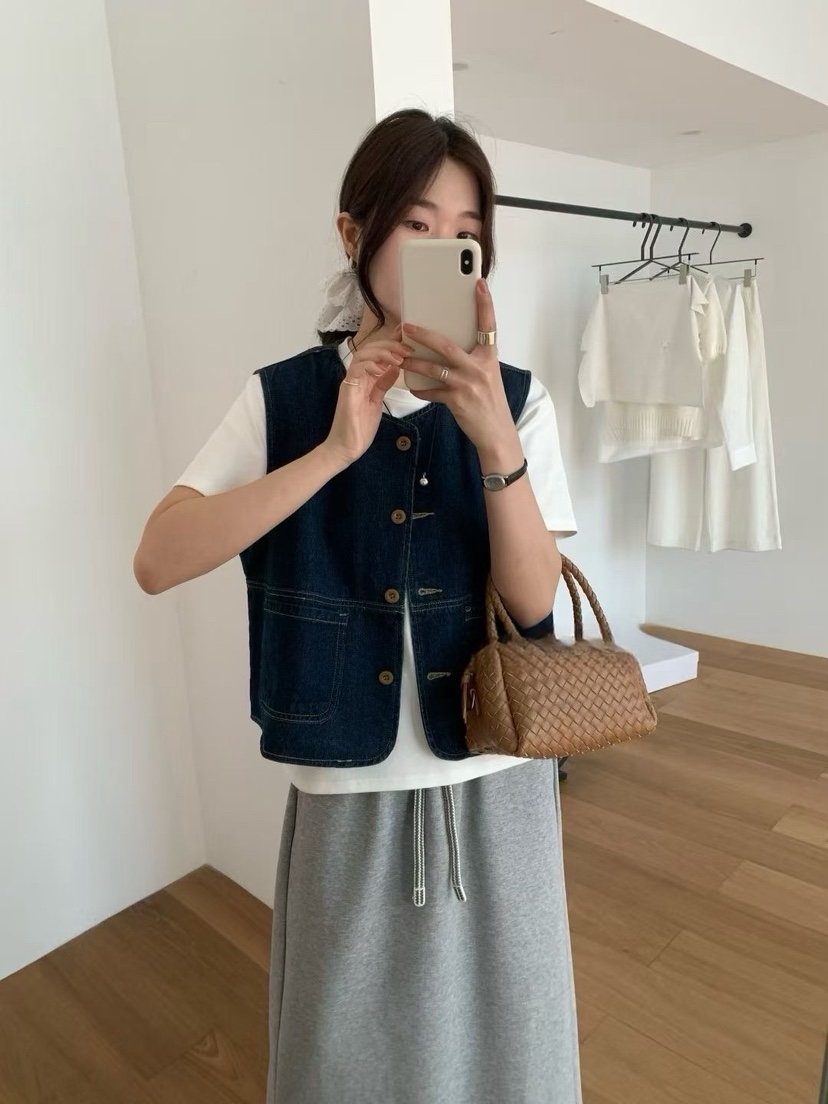 MILK TEA韓國直郵㊣女裝新款職業休閑推薦時尚25秋冬真品馬甲MILK TEA馬甲