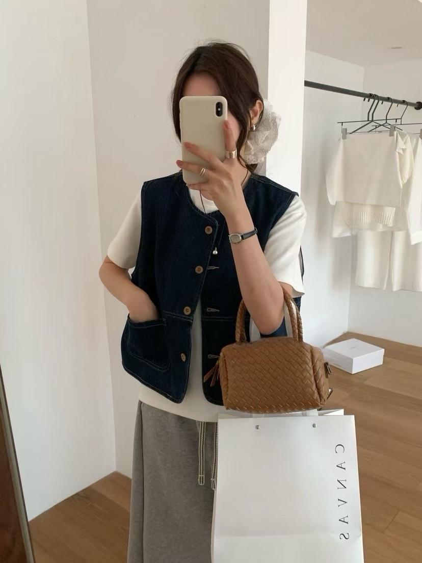 MILK TEA韓國直郵㊣女裝新款職業休閑推薦時尚25秋冬真品馬甲MILK TEA馬甲