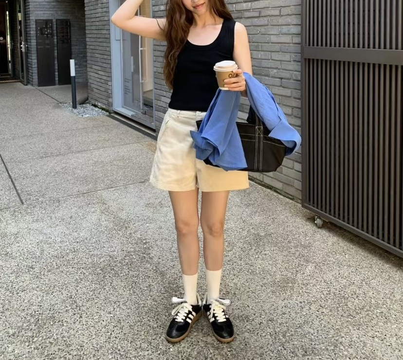 MILK TEA東大門㊣代購女士新品熱賣職業25秋冬休閑真品短褲MILK TEA短褲