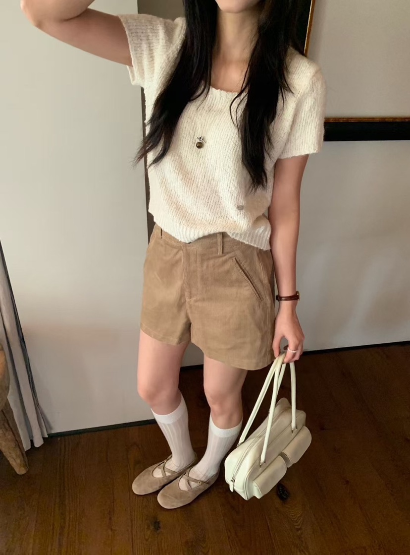 MILK TEA東大門㊣代購女士新品熱賣職業25秋冬休閑真品短褲MILK TEA短褲