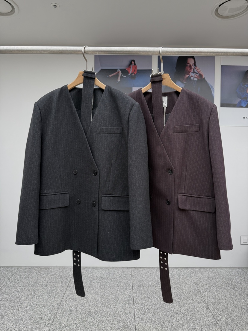 MADE-P東大門㊣實拍女裝新品熱賣人氣時尚推薦職業夾克含腰帶MADE-P夾克