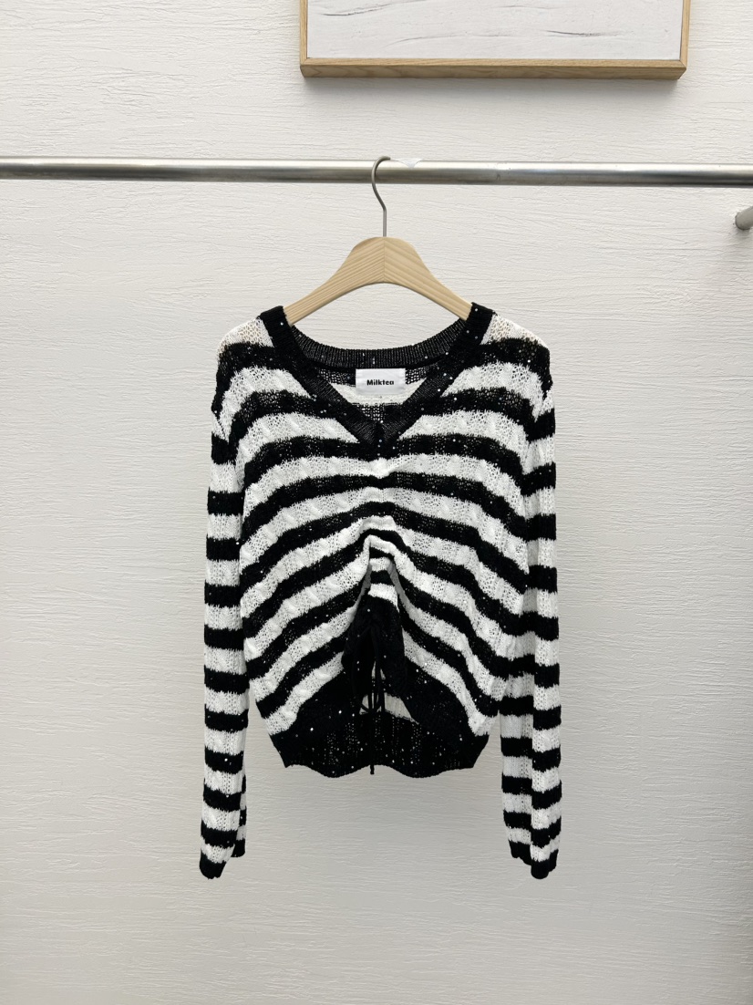 MILK TEA東大門㊣代購女士新品人氣熱賣推薦25秋冬真品針織衫MILK TEA針織衫圖色2