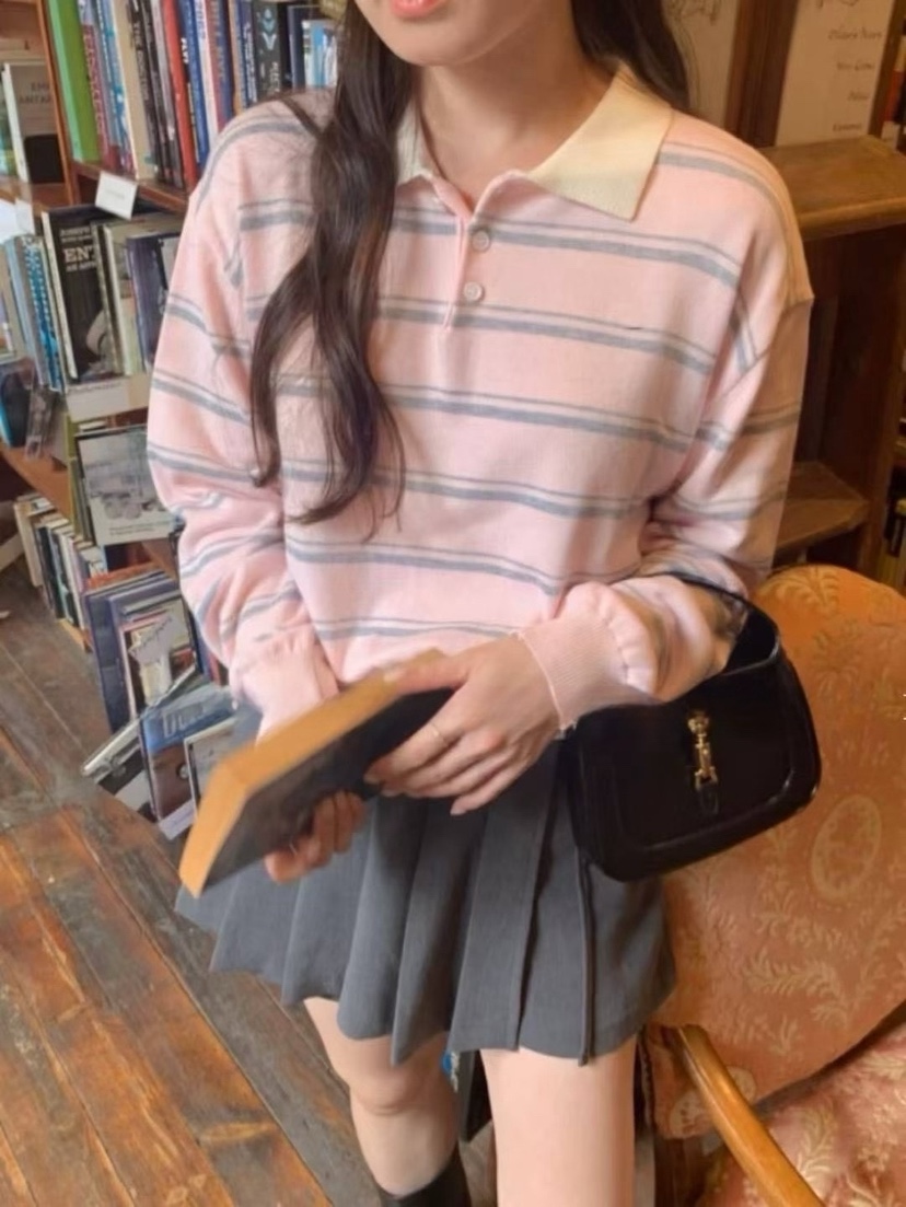 MILK TEA東大門㊣直郵女士新品休閑真品25秋冬推薦長袖T恤MILK TEA長袖T恤