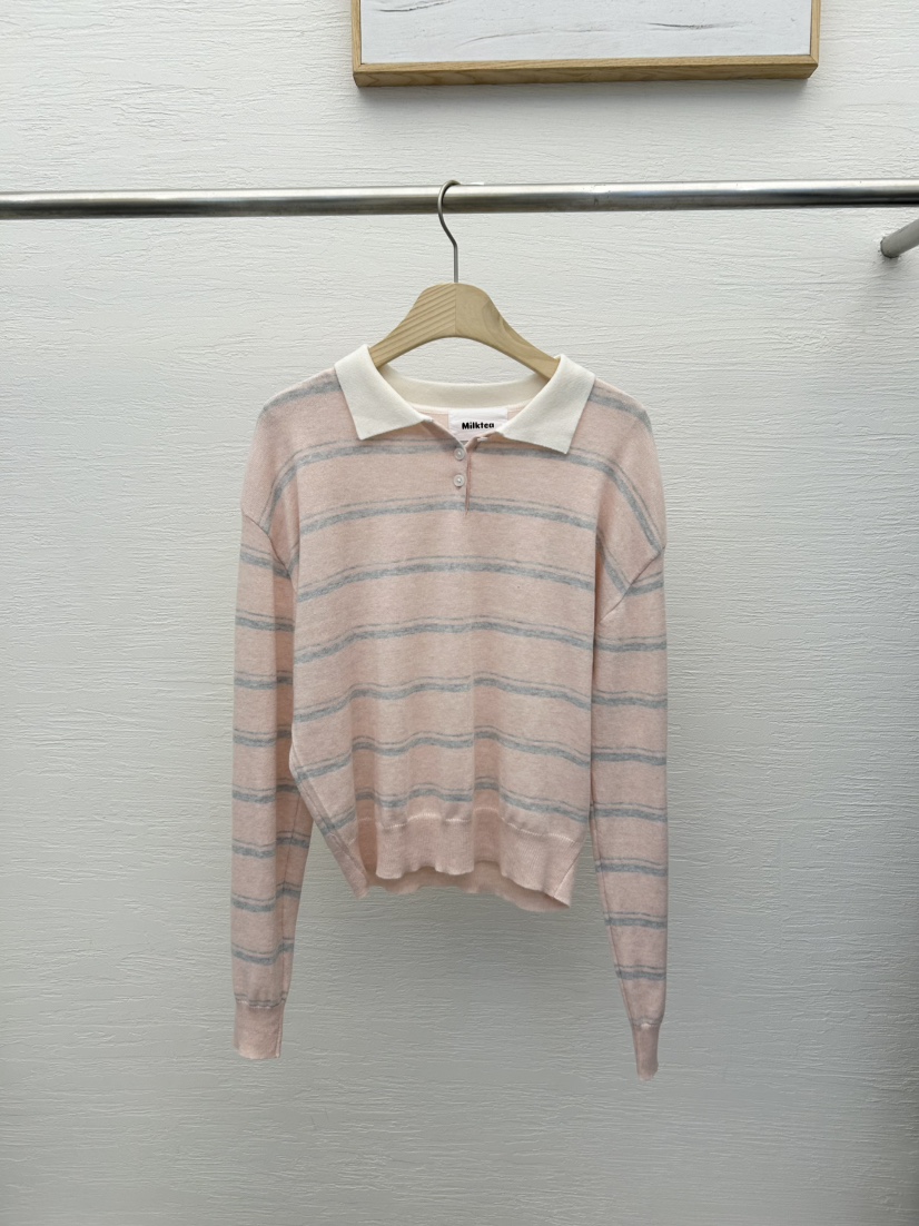 MILK TEA東大門㊣直郵女士新品休閑真品25秋冬推薦長袖T恤MILK TEA長袖T恤圖色2