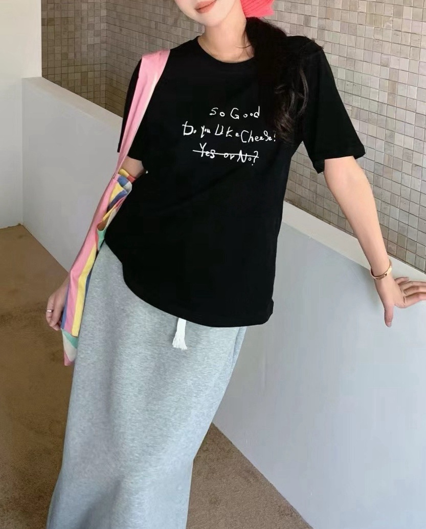 MILK TEA東大門㊣直郵女裝新品熱賣時尚休閑人氣25秋冬T恤MILK TEAT恤