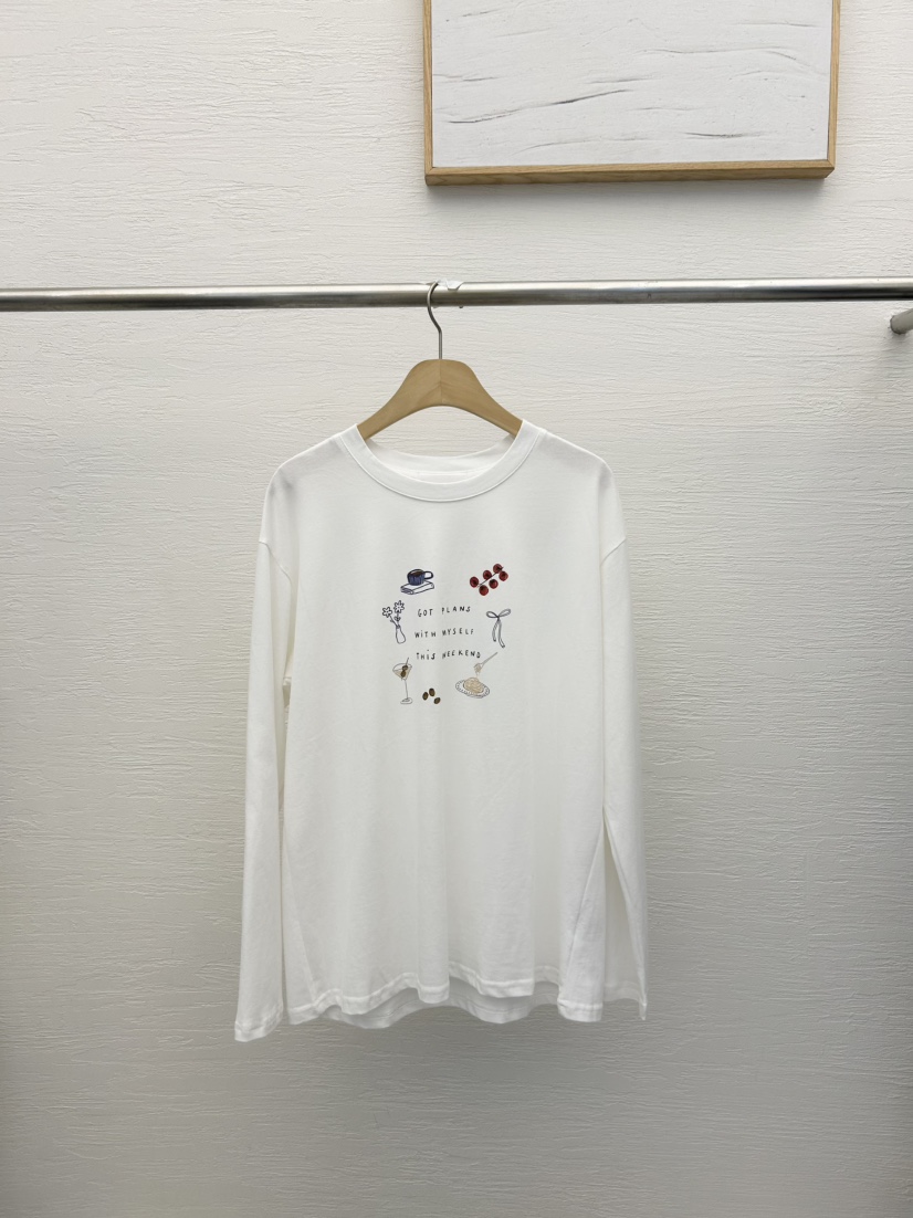 MILK TEA韓國代購㊣女士新款時尚真品休閑熱賣職業長袖T恤MILK TEA長袖T恤圖色1