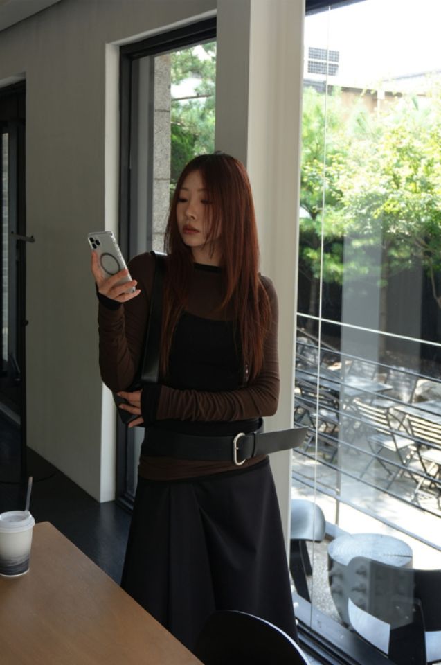 LIVE FOREVER韓國直郵㊣女士新品25秋冬推薦人氣真品長袖T恤LIVE FOR_EVER長袖T恤
