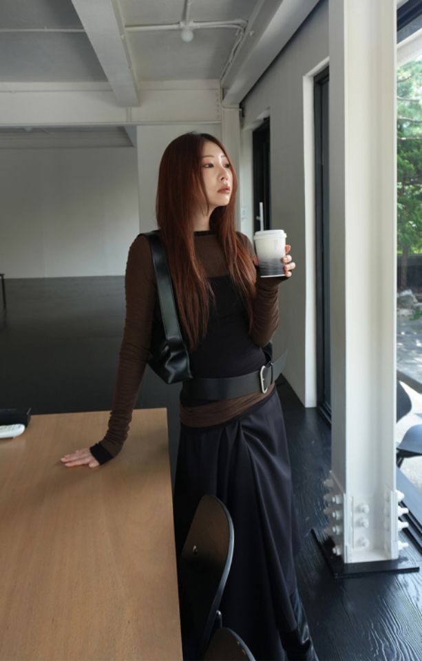 LIVE FOREVER韓國直郵㊣女士新品25秋冬推薦人氣真品長袖T恤LIVE FOR_EVER長袖T恤