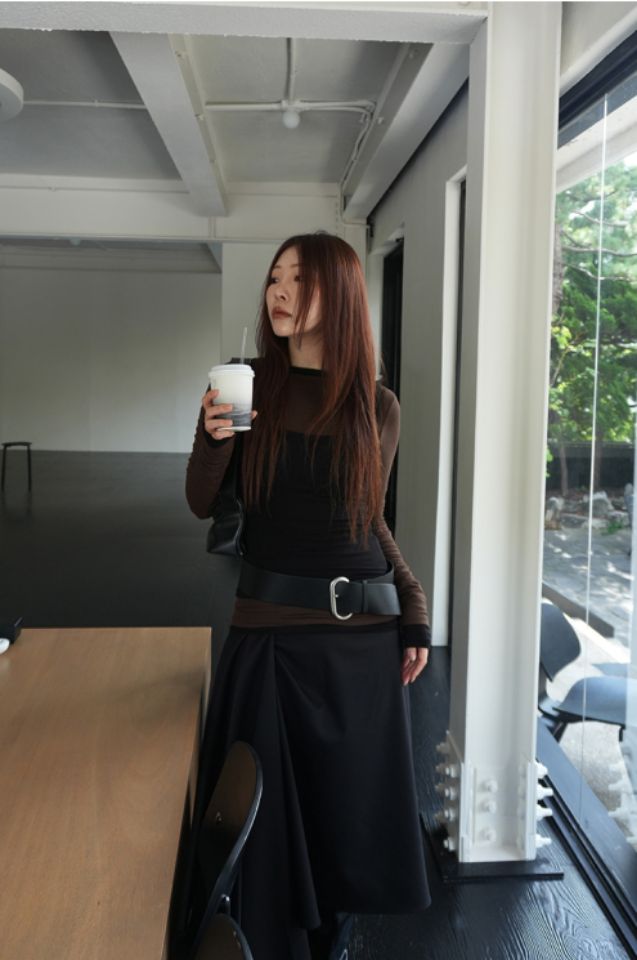 LIVE FOREVER韓國直郵㊣女士新品25秋冬推薦人氣真品長袖T恤LIVE FOR_EVER長袖T恤
