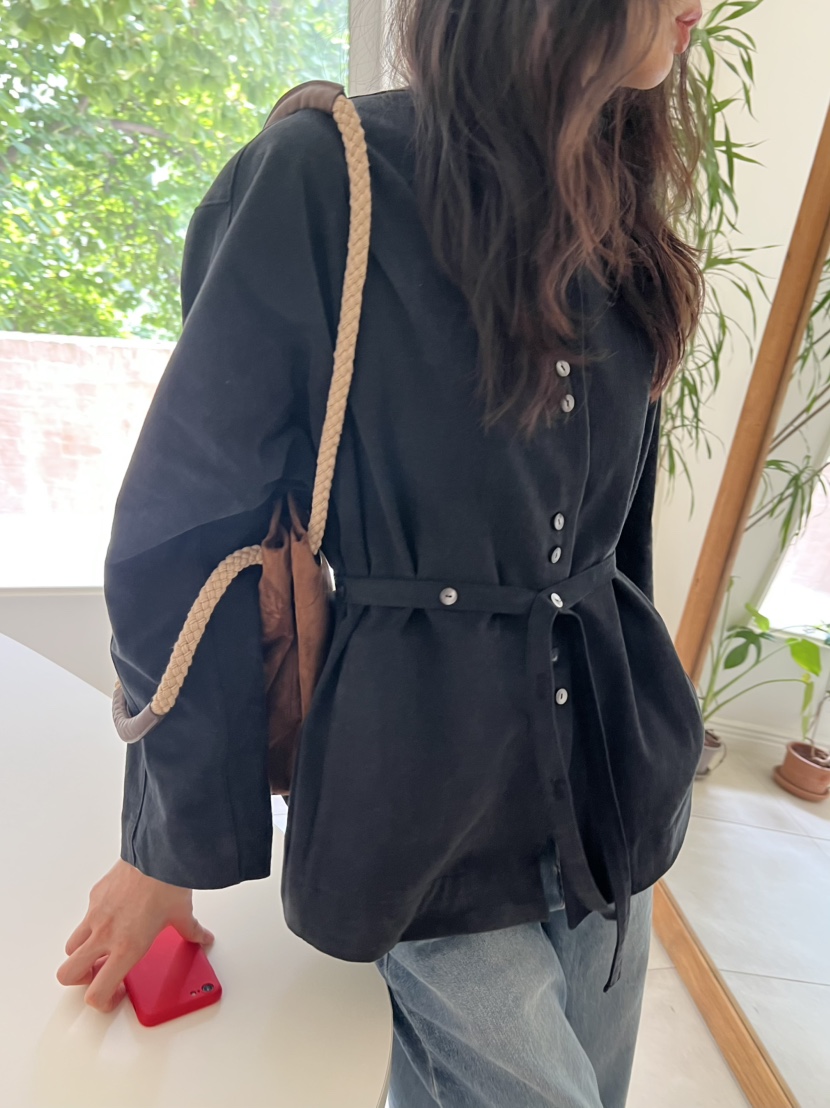 ME MO東大門㊣實拍女士新款推薦時尚休閑職業熱賣夾克含腰帶ME MO夾克
