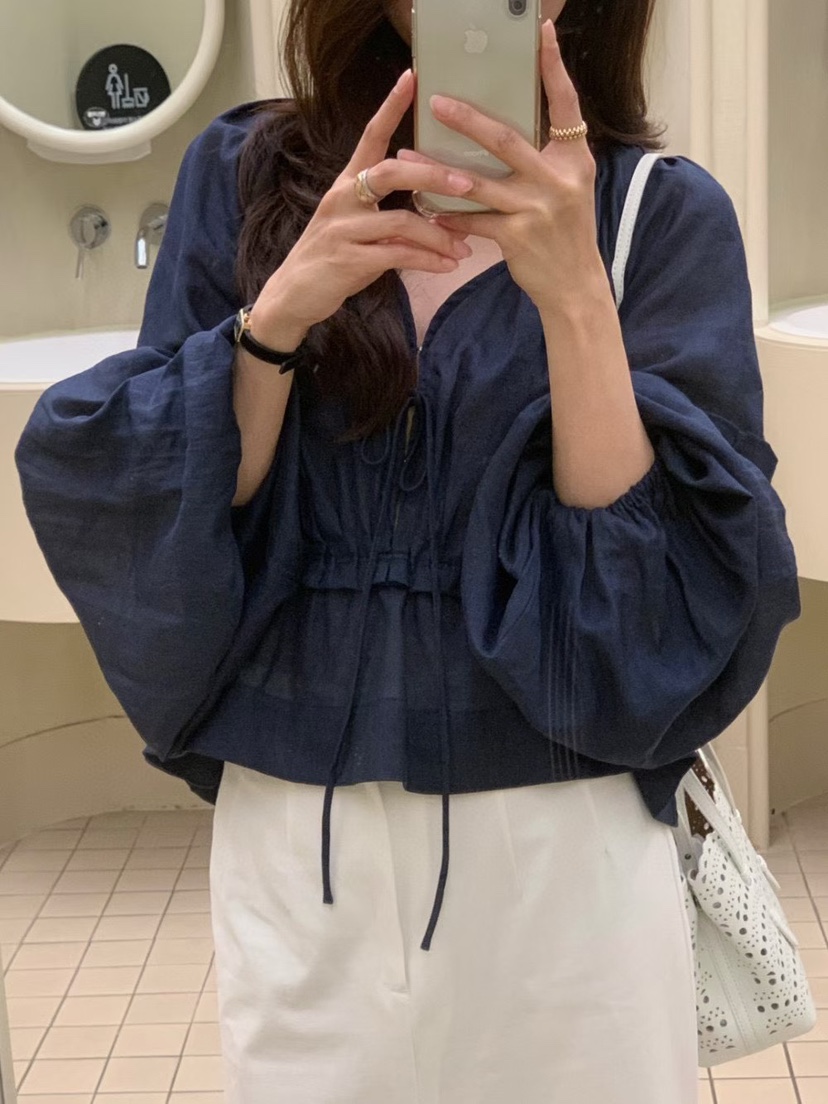 MILK TEA東大門㊣直郵女士新款熱賣25秋冬真品職業襯衫蕾絲衫MILK TEA襯衫/蕾絲衫
