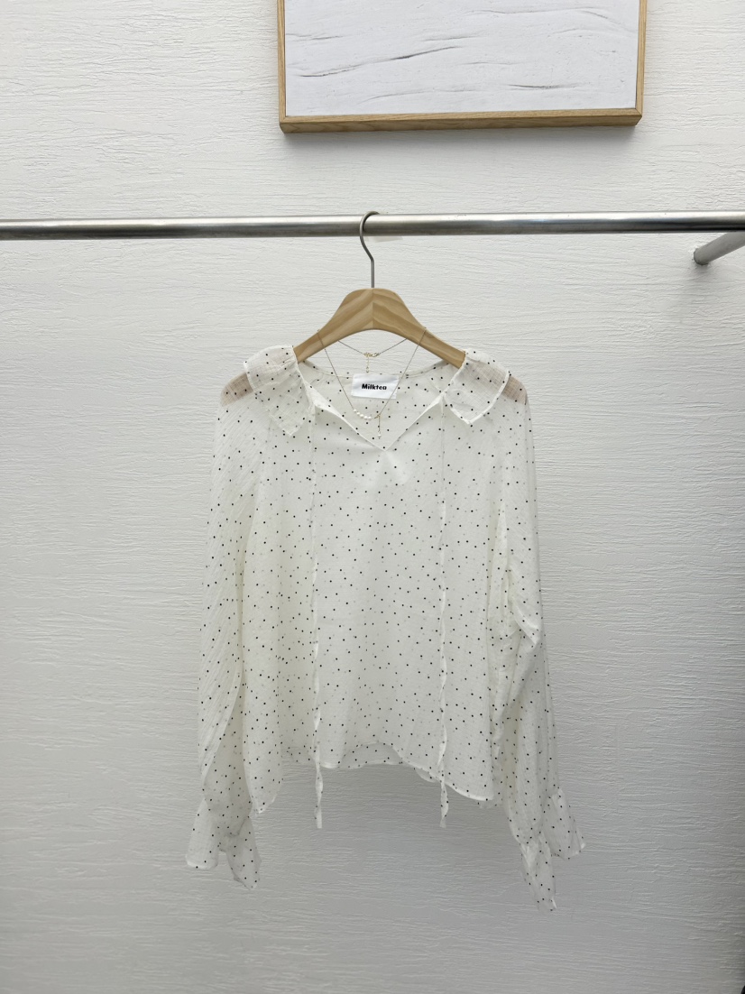 MILK TEA韓國直郵㊣女裝新款真品休閑職業人氣熱賣襯衫蕾絲衫MILK TEA襯衫/蕾絲衫