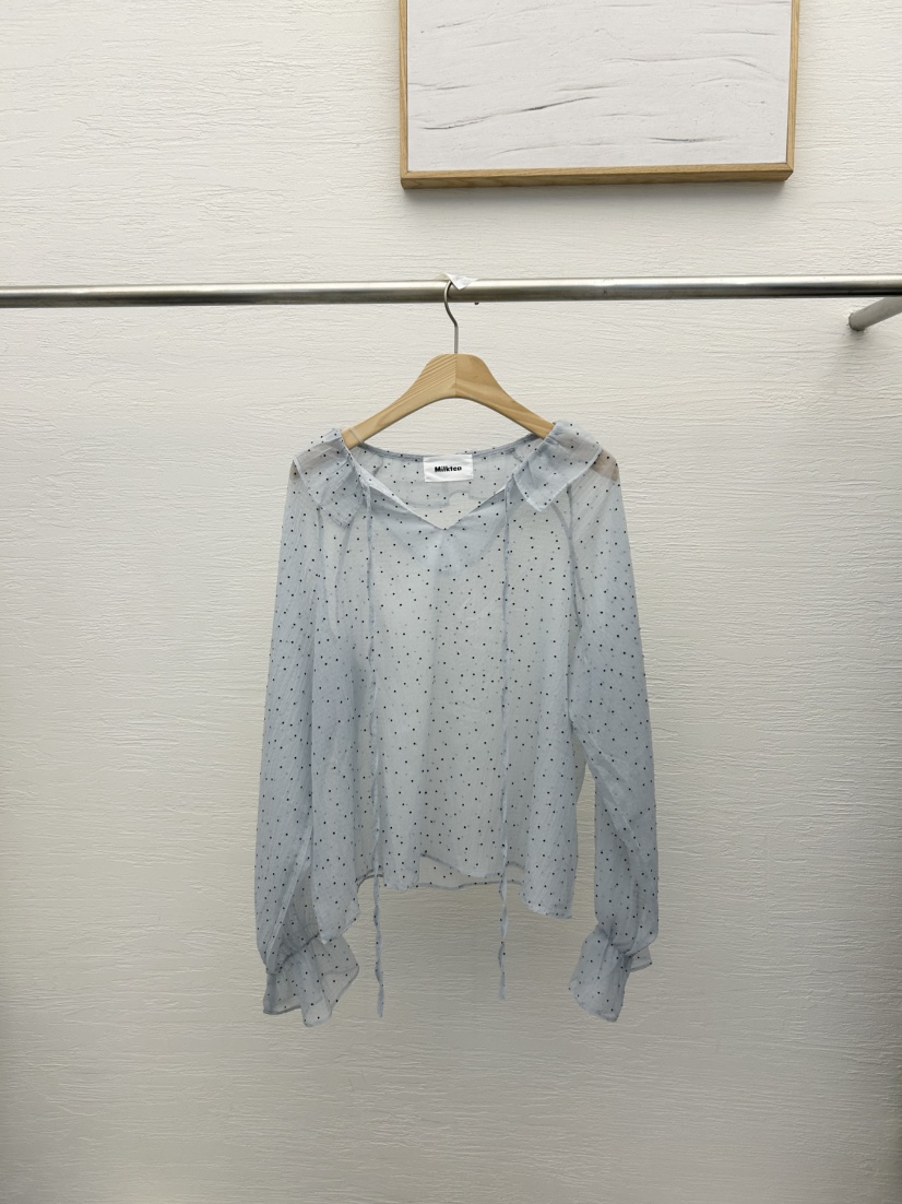 MILK TEA韓國直郵㊣女裝新款真品休閑職業人氣熱賣襯衫蕾絲衫MILK TEA襯衫/蕾絲衫圖色2