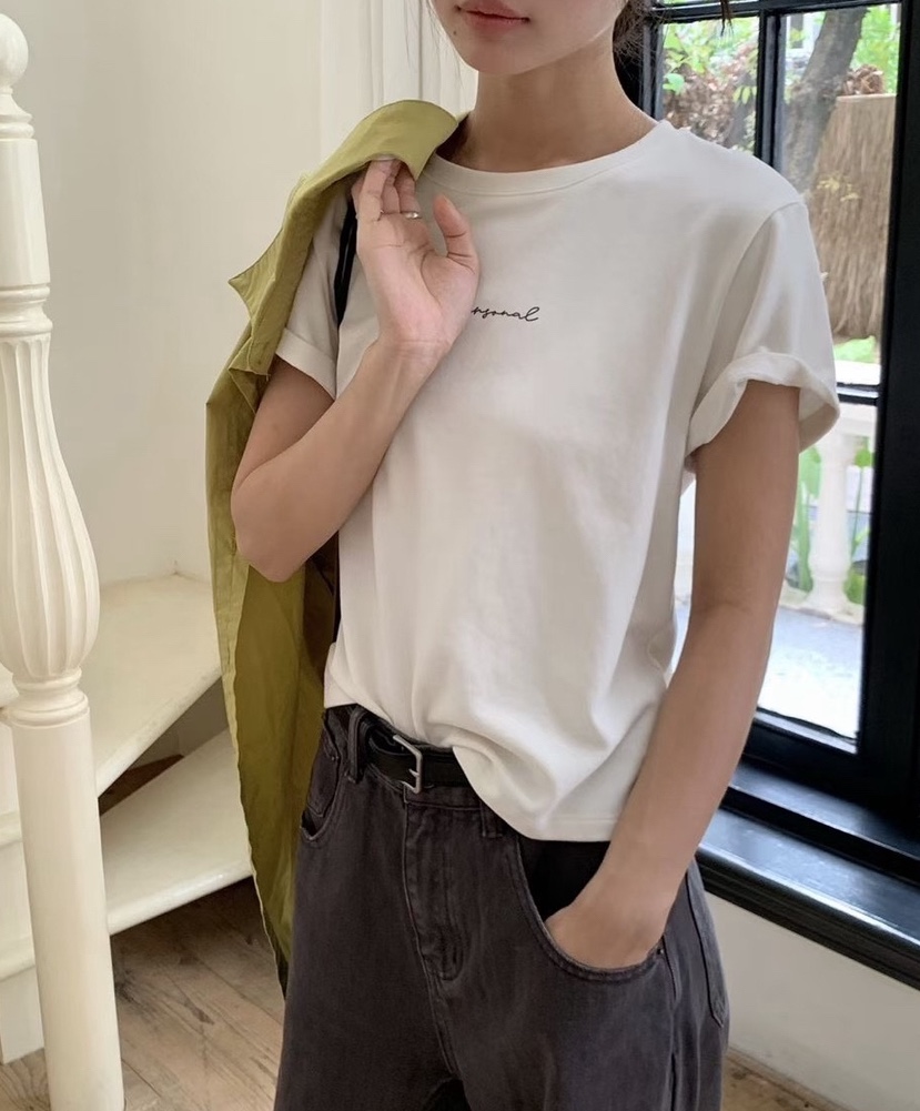 MILK TEA韓國代購㊣女士新品人氣25秋冬熱賣時尚職業真品T恤MILK TEAT恤
