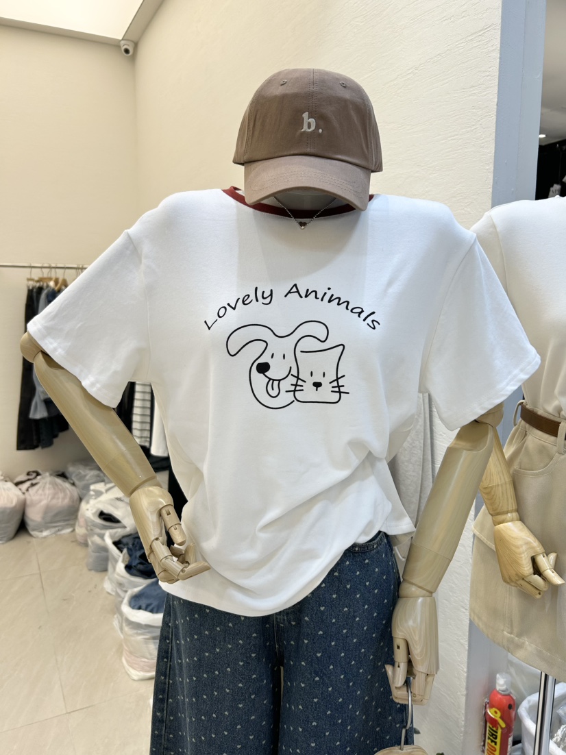 MILK TEA韓國代購㊣女士新品時尚熱賣休閑推薦25秋冬人氣T恤MILK TEAT恤圖色1