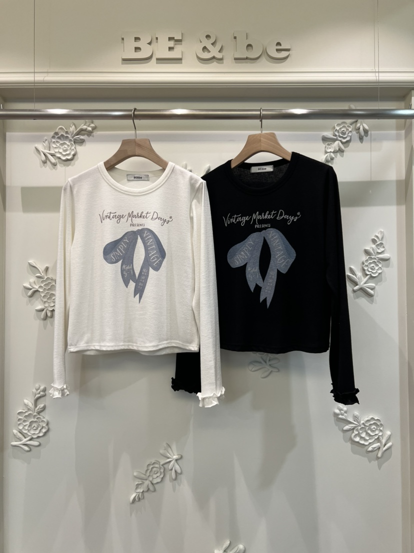 BE&amp;BE韓國直郵㊣女士新款休閑人氣時尚25秋冬真品熱賣T恤BE&beT恤