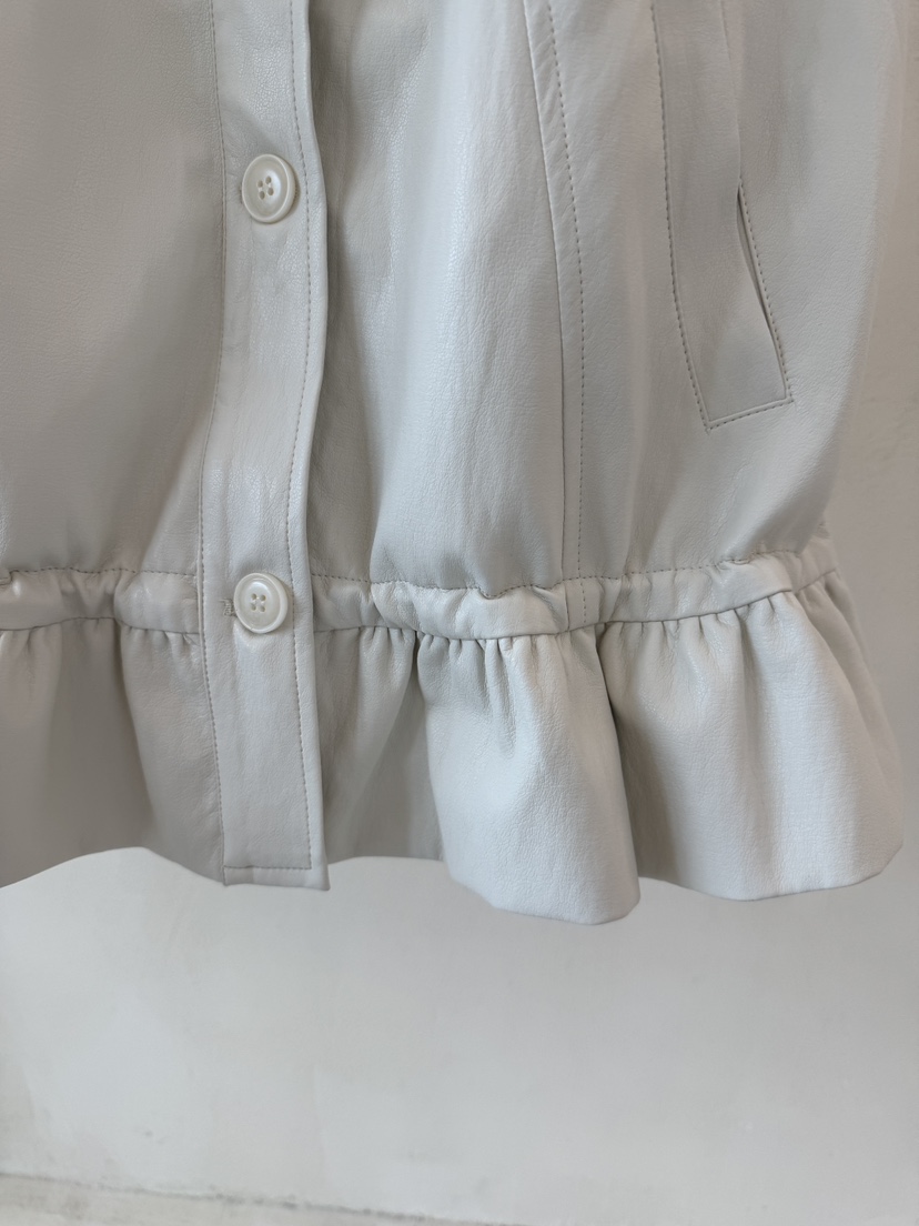 LAUNDRY東大門㊣代購女裝新款時尚職業休閑推薦馬甲荷葉邊皮革LAUNDRY馬甲