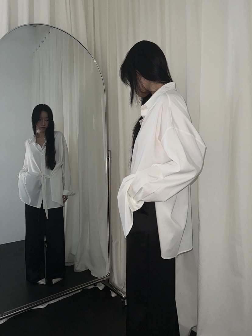 BOWIE東大門㊣實拍女裝新品25秋冬休閑真品推薦時尚襯衫蕾絲衫BOWIE襯衫/蕾絲衫