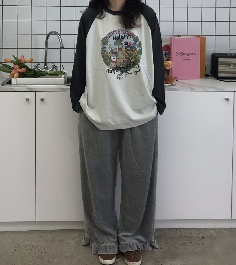 GLAD SOME韓國代購㊣女裝新品人氣休閑職業時尚熱賣長袖T恤GLAD SOME長袖T恤