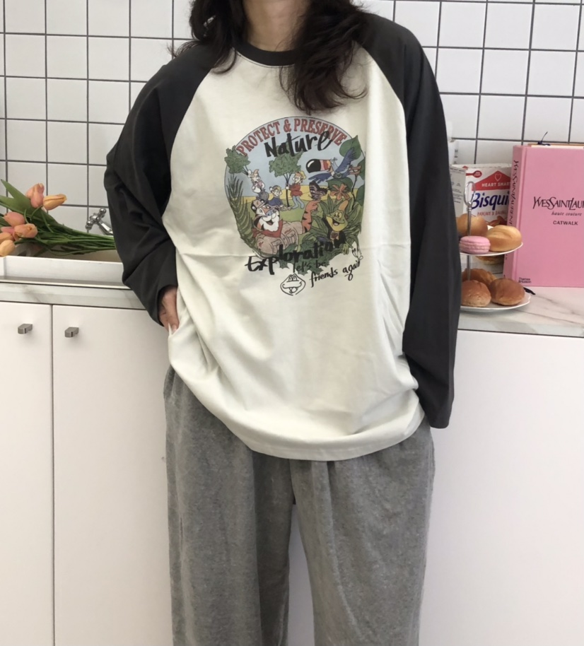 GLAD SOME韓國代購㊣女裝新品人氣休閑職業時尚熱賣長袖T恤GLAD SOME長袖T恤