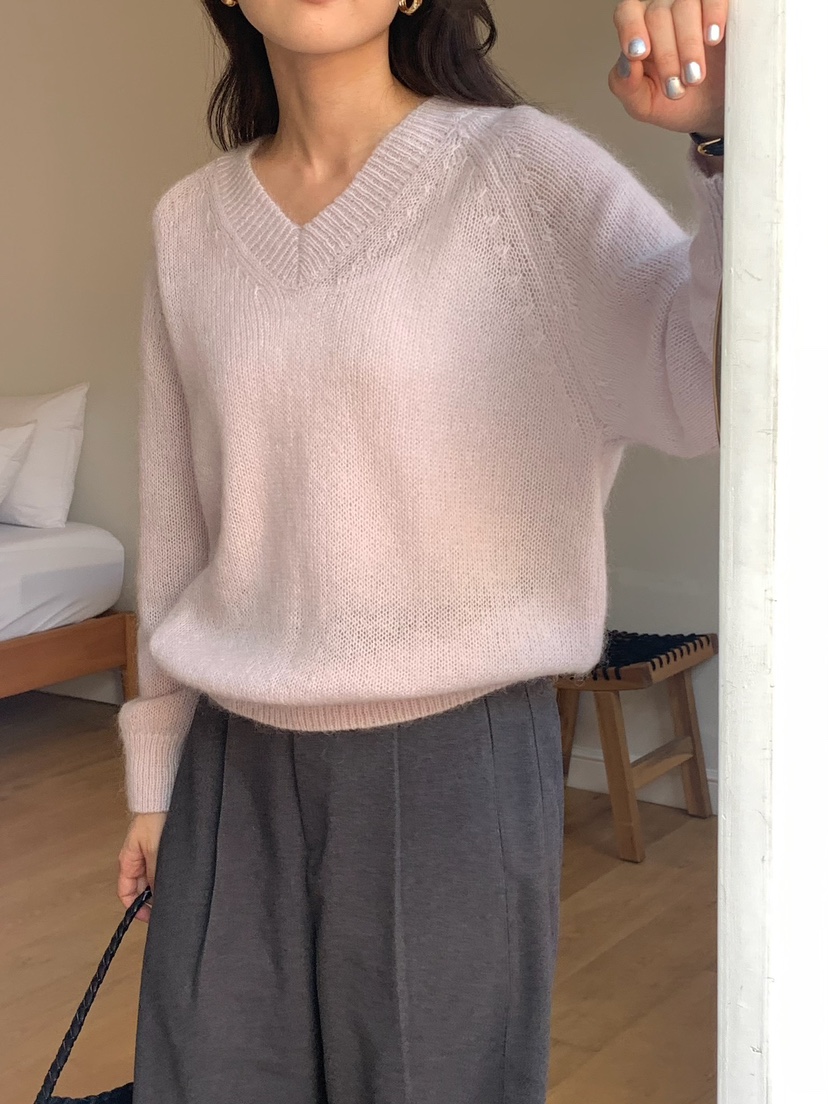 BLEECKER東大門㊣實拍女裝新款休閑熱賣推薦25秋冬針織衫馬海毛BLEECKER針織衫