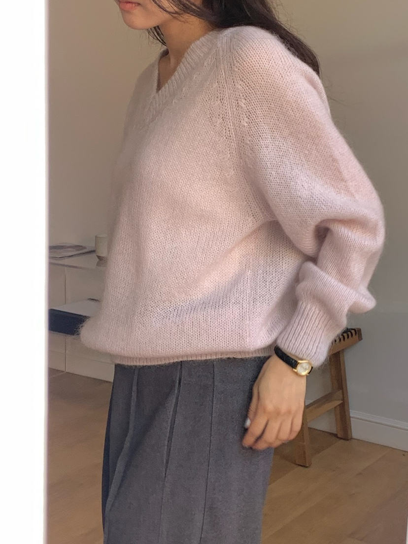 BLEECKER東大門㊣實拍女裝新款休閑熱賣推薦25秋冬針織衫馬海毛BLEECKER針織衫