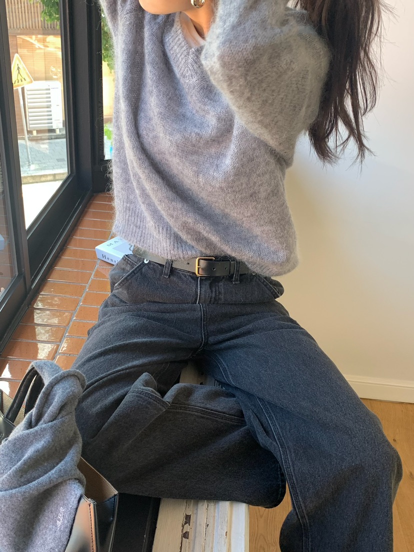 BLEECKER東大門㊣實拍女裝新款休閑熱賣推薦25秋冬針織衫馬海毛BLEECKER針織衫