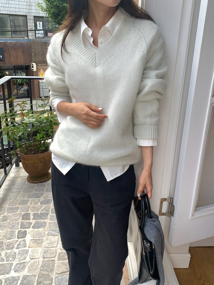 BLEECKER東大門㊣實拍女裝新款休閑熱賣推薦25秋冬針織衫馬海毛BLEECKER針織衫